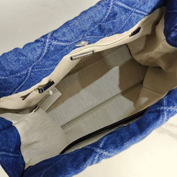 Tory Burch Fleming Soft Denim Drawstring Bag - Picture 6 of 7